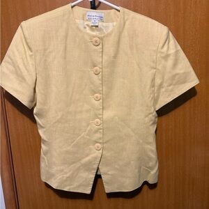 Rena Rowan Light Yellow Button-Up Blouse